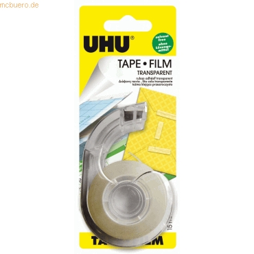 12 x Uhu Klebefilmabroller Tape Film 15mmx33m transparent gefüllt von UHU