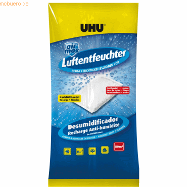 12 x Uhu Luftentfeuchter Airmax Nachfüllbeutel 1000g 12 x Uhu Luftentfeuchter Airmax Nachfüllbeutel 1000g von UHU