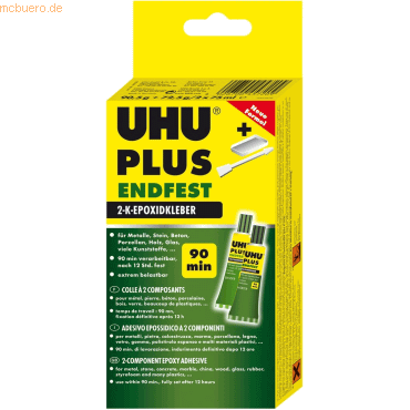 20 x Uhu 2-Komponenten-Epoxidharzkleber plus endfest Tube 25g von UHU