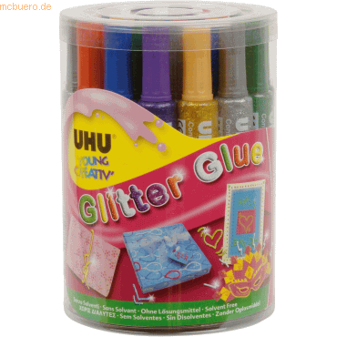 24 x Uhu Klebstoff Young Creativ Glitter Glue Original 20ml VE=24 Tube von UHU