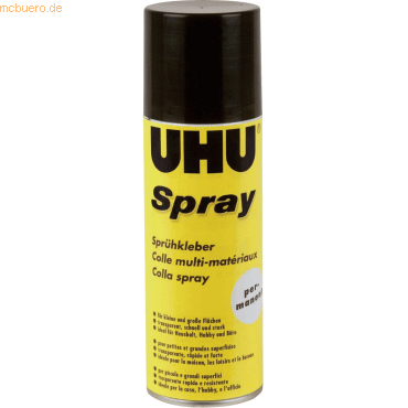 6 x Uhu Klebespray permanent transparent 200ml von UHU