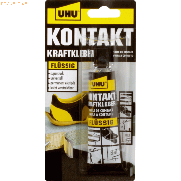 6 x Uhu Kontakt-Kraftkleber flüssig Tube 42g von UHU