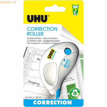 6 x Uhu Korrekturroller Correction Roller compact 10mx5mm 6 x Uhu Korrekturroller Correction Roller compact 10mx5mm von UHU