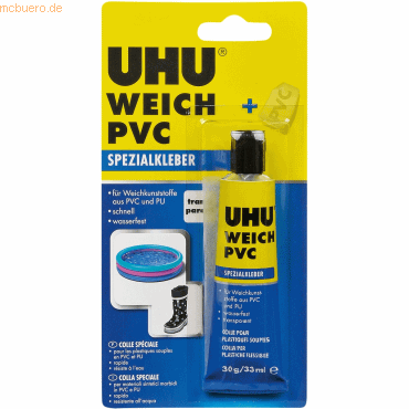 6 x Uhu Kunststoffkleber Weich PVC Tube 30g 6 x Uhu Kunststoffkleber Weich PVC Tube 30g von UHU