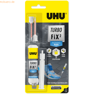 6 x Uhu Reparaturkleber Turbo Fix2 Flüssig Flex ohne Lösungsmittel 10 von UHU
