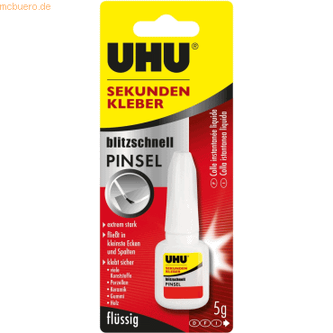 6 x Uhu Sekundenkleber blitzschnell 5g 6 x Uhu Sekundenkleber blitzschnell 5g von UHU
