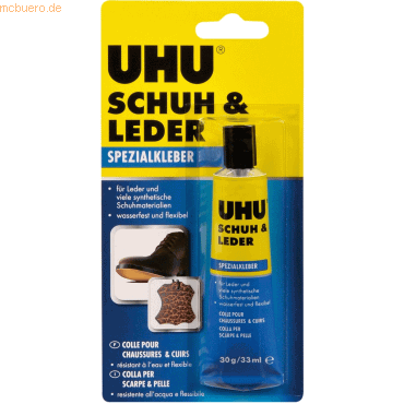 6 x Uhu Spezialkleber Schuh + Leder Tube 30g 6 x Uhu Spezialkleber Schuh + Leder Tube 30g von UHU
