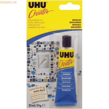 6 x Uhu Spezialklebstoff Creativ Mosaik Tube 33ml von UHU