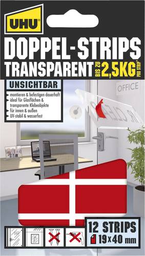UHU 45515 45515 Doppelseitiges Klebeband UHU® Transparent (L x B) 40mm x 19mm 12St. von UHU