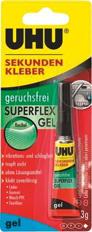 UHU 45565 - UHU Superflex Sekundenkleber, 3 g von UHU