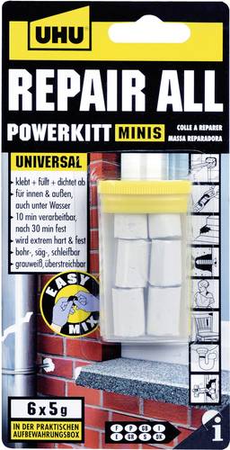 UHU 46720 Repair all powerkitt Minis Klebstoff-Knetmasse 30g von UHU