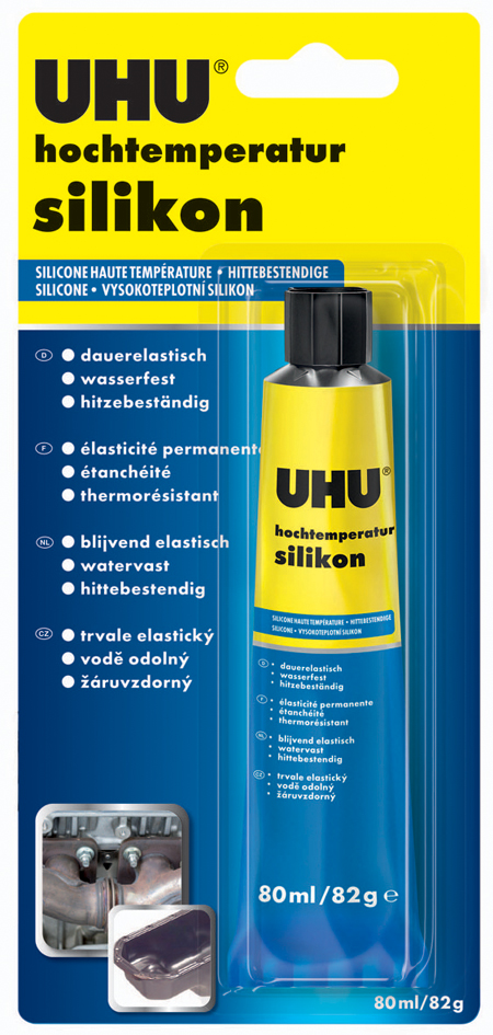 UHU Hochtemperatur-Silikon, schwarz, 80 ml Tube UHU Hochtemperatur-Silikon, schwarz, 80 ml Tube von UHU