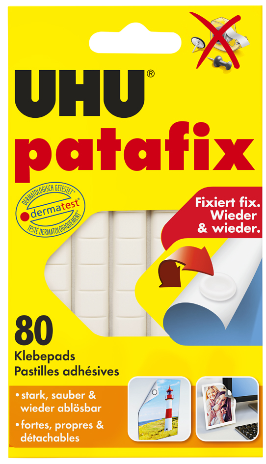 UHU Klebepads patafix, wieder ablösbar, weiß UHU Klebepads patafix, wieder ablösbar, weiß von UHU