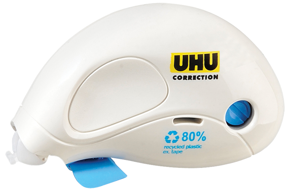 UHU Korrekturroller Compact, weiß, 5 mm x 10 m von UHU