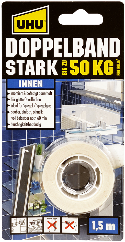UHU Montage-Klebeband STARK, doppelseitig, bis 50 kg UHU Montage-Klebeband STARK, doppelseitig, bis 50 kg von UHU