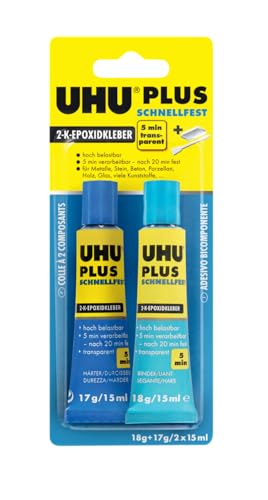 UHU PLUS schnelllfest Tube Binder + Tube Härter 35g von UHU