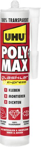 UHU POLY MAX EXPRESS TRANSPARENT Klebe- und Dichtmasse Herstellerfarbe Transparent 47855 300g von UHU