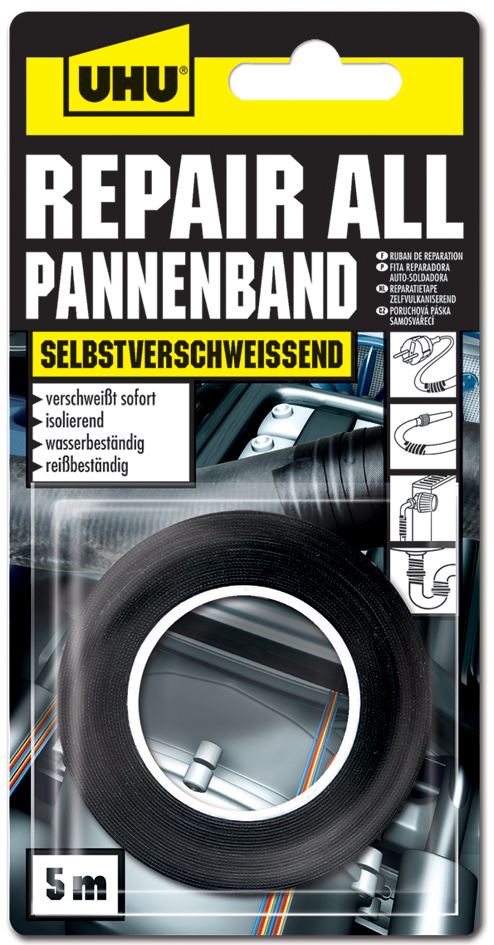 UHU Pannenband repair all, (B)19 mm x (L)5 m, schwarz von UHU