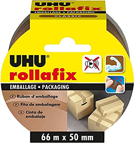 UHU Rollafix Packband, braun, 66 m x 50 mm von UHU