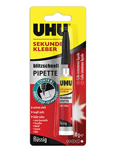 UHU Sekundenkleber blitzschnell PIPETTE CONTROL flüssig 10g von UHU