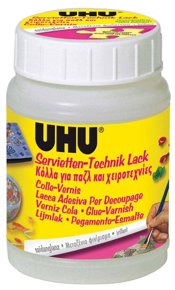 UHU Servietten-Technik-Lack, seidenglanz, Inhalt: 150 ml von UHU