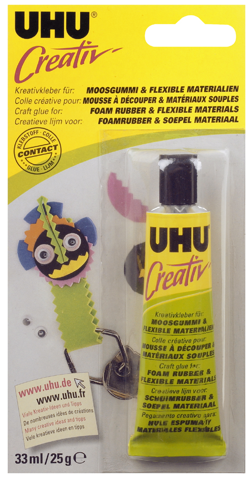 UHU Spezialkleber , Creativ,  für Moosgummi, 33 ml in Tube von UHU