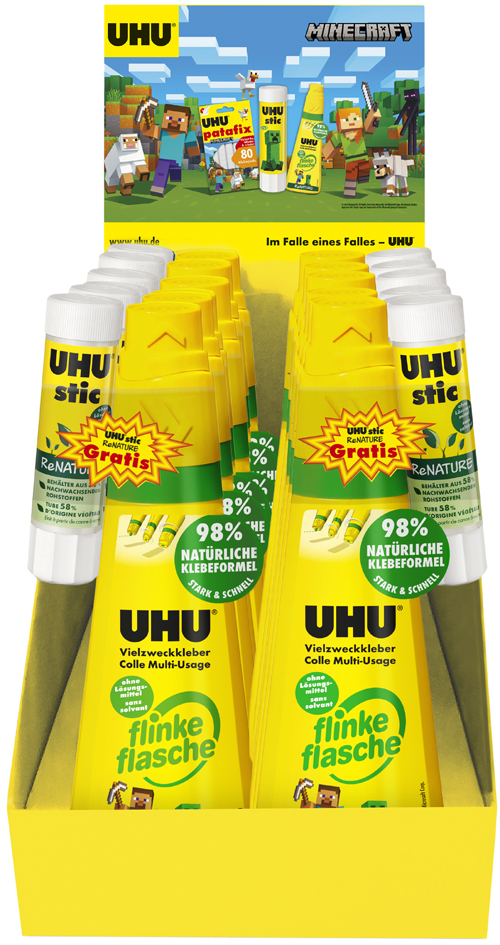 UHU Vielzweckkleber flinke flasche ReNature + Klebestift von UHU