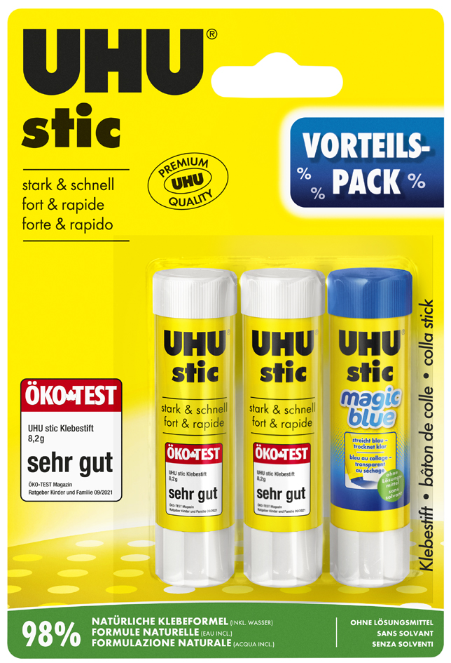 UHU Vorteilspack Klebestift stic und Klebestift stic Magic von UHU