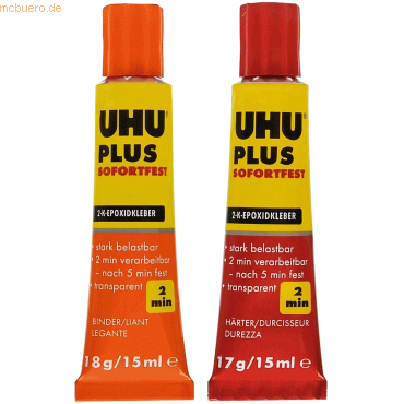 UHU Zweikomponentenkleber Plus sofortfest 35g von UHU
