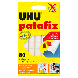 UHU patafix doppelseitige Klebepads 1,0 x 1,0 cm, 80 St. von UHU