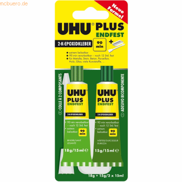 Uhu 2-Komponenten-Epoxidharzkleber plus endfest Tube 33g Uhu 2-Komponenten-Epoxidharzkleber plus endfest Tube 33g von UHU