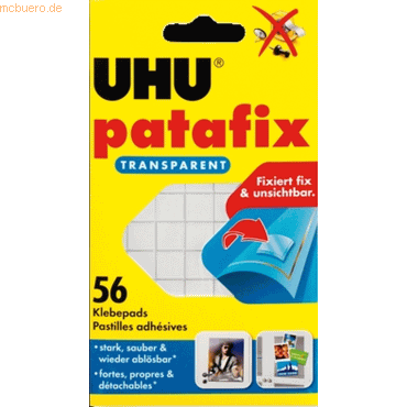 Uhu Klebepads patafix transparent ablösbar VE=56 Stück Uhu Klebepads patafix transparent ablösbar VE=56 Stück von UHU