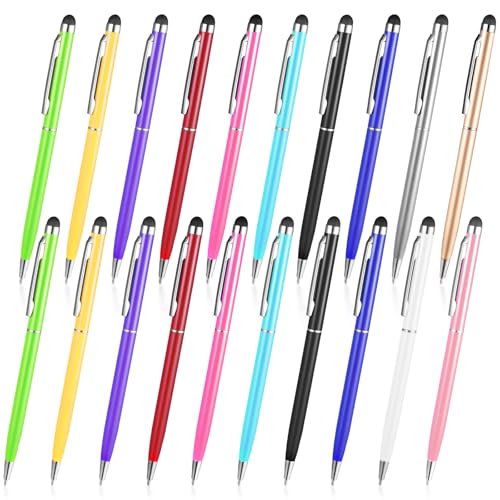 20 Stück Handy Stift für Alle Handys 2 in 1 Stylus Pen Touchscreen Stift mit Kugelschreiber Tablet Stift für Alle Tablets Handystift für iPad iPhone Samsung Tablet Smartphone von UICCVOKK