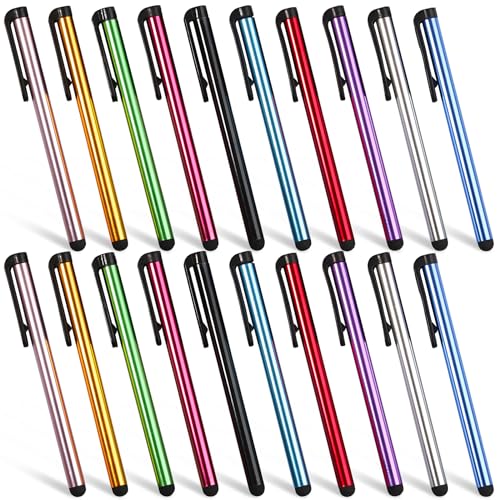 20 Stück Handy Stift für Alle Handys Mehrfarbig Stift für Tablet Touchscreen Stift Stylus Pen Touch Pen Dünn Stifte für Touchscreen Stift für Handy Kompatibel Mit iPad iPhone Tablet Smartphone (20) von UICCVOKK