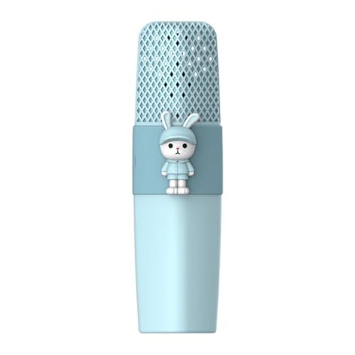 UIKEEYUIS Drahtloses Mikrofon Bluetooth Übertragung Stabile Verbindung ABS Kinder Drahtloses Mikrofon Mikrofon Stereo, Blau von UIKEEYUIS