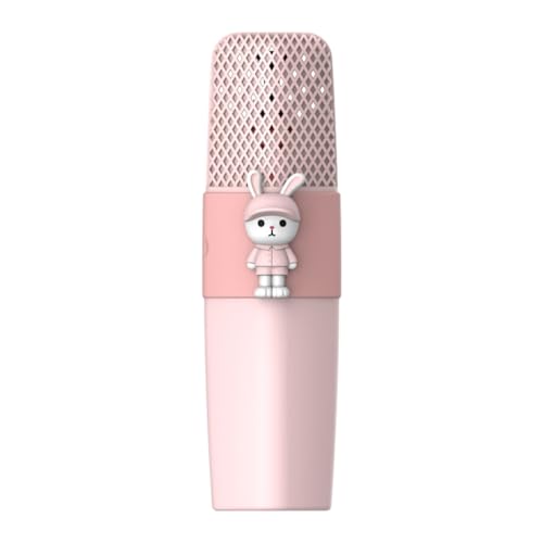 UIKEEYUIS Drahtloses Mikrofon Bluetooth Übertragung Stabile Verbindung ABS Kinder Drahtloses Mikrofon Mikrofon Stereo, Rosa von UIKEEYUIS