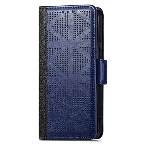 UILYI Hülle Kompatibel für Blackview A200 Pro, Mode Geschäft Stil Flip Brieftasche Handyhülle, Seite Magnetschnalle Schutzhülle mit Standfunktion. Blau von UILYI