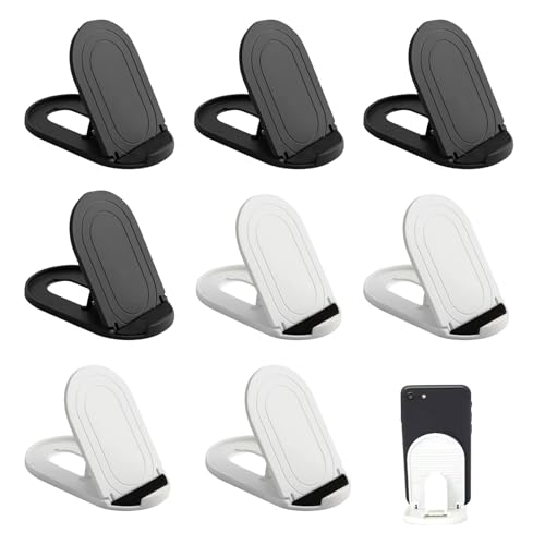UILYNIU 8 Stücke Verstellbar Handy Ständer, Handy-Ständer, Multi-Winkel, Faltbarer Handy Halterung, Tisch Handyhalter Schreibtisch Handyhalterung, Kompatibel mit Tablets, Smartphones (Schwarz, Weiß) UILYNIU 8 Stücke Verstellbar Handy Ständer, Handy-Ständer, Multi-Winkel, Faltbarer Handy Halterung, Tisch Handyhalter Schreibtisch Handyhalterung, Kompatibel mit Tablets, Smartphones (Schwarz, Weiß) von UILYNIU