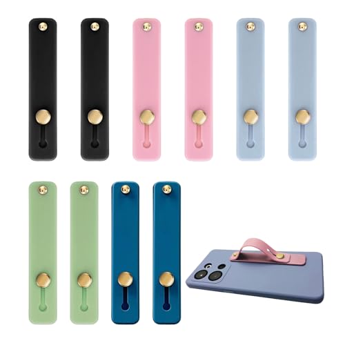 UILYNIU 10 Stück Smartphone Fingerhalter, Handyschlaufen-Fingerhalter, Mehrfarbig Handyhalter, Selfie Handyhalter, Selbstklebender Handy Griff, für Mobiltelefon, Wohnung von UILYNIU