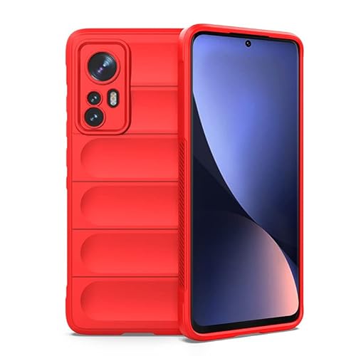 UILYO Hülle Kompatibel für Xiaomi 12T Pro, Mode Anti-Drop Einfarbig Handyhülle, Sanft TPU rutschfest Schutzhülle. Rot von UILYO