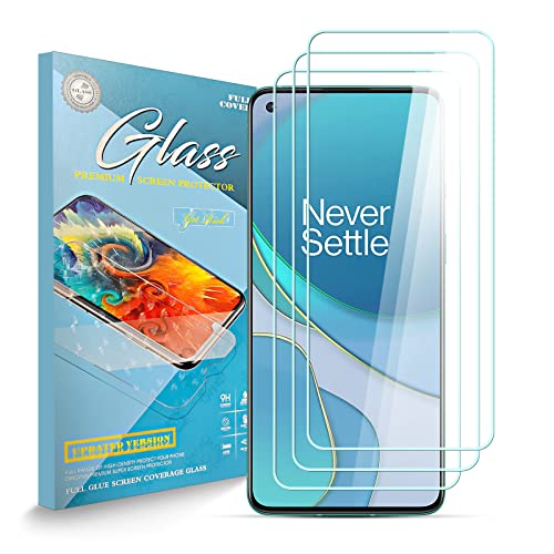 UIOK Displayschutzfolie Kompatibel für OnePlus 8T,9H Härte Anti-Kratzer Blasenfrei Gehäusefreundlich Ultradünn Klare HD Glas Schutzfolie Kompatibel für OnePlus 8T von UIOK