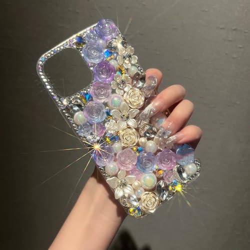 UJNHGQ Bling Diamond Rose Flower Hülle für iPhone 15 11 12 13 14 Pro Max 7 14Plus XS XR Kristall Strass Glitzer DIY Rückseite, Lila, Für iPhone 13 Pro UJNHGQ Bling Diamond Rose Flower Hülle für iPhone 15 11 12 13 14 Pro Max 7 14Plus XS XR Kristall Strass Glitzer DIY Rückseite, Lila, Für iPhone 13 Pro von UJNHGQ