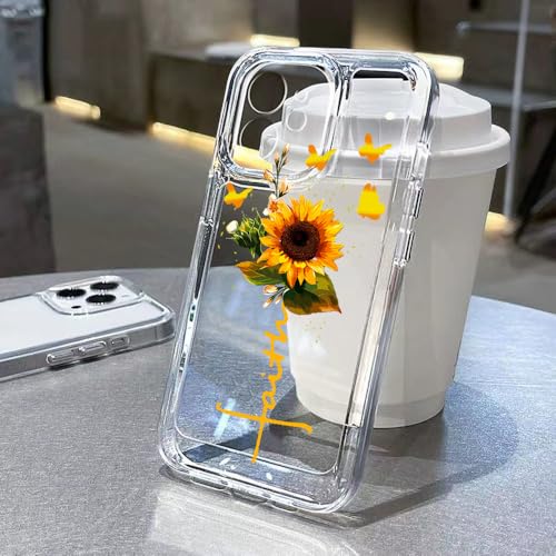 UJNHGQ Blumenhülle für iPhone 11 Hüllen für iPhone 15 12 13 14 16 Pro Max X XR XS Max 14 15 Plus 16Pro für iPhone16 Klare stoßfeste Hülle, TH81, für iPhone 14 Pro von UJNHGQ