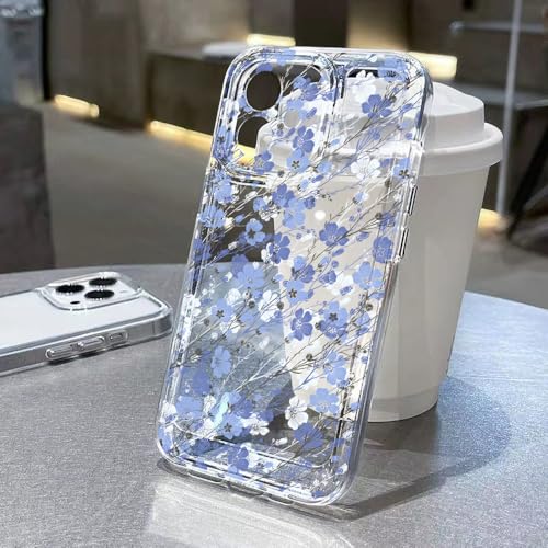 UJNHGQ Blumenhülle für iPhone 11 Hüllen für iPhone 15 12 13 14 16 Pro Max X XR XS Max 14 15 Plus 16Pro für iPhone16 Klare stoßfeste Hülle, TH83, für iPhone 16 von UJNHGQ