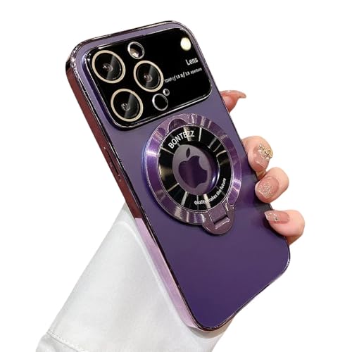 UJNHGQ Hülle für iPhone 15 13 12 14 Pro Max 15 Plus Hartacryl Stoßfeste Halterung Ständerhalter Magnetabdeckung, Lila, Für iPhone14plus UJNHGQ Hülle für iPhone 15 13 12 14 Pro Max 15 Plus Hartacryl Stoßfeste Halterung Ständerhalter Magnetabdeckung, Lila, Für iPhone14plus von UJNHGQ