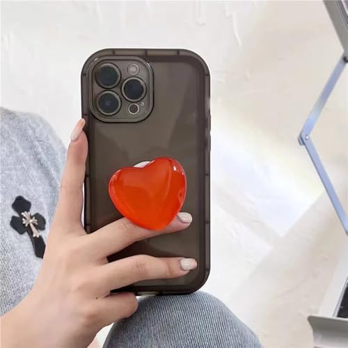 UJNHGQ Jelly Pink Love Heart Ständerhalter Transparente weiche Hülle für iPhone X XR XS 11 12 13 14 15 Pro Max Schutzhülle auf der Rückseite, Schwarz, Für iPhone 14 UJNHGQ Jelly Pink Love Heart Ständerhalter Transparente weiche Hülle für iPhone X XR XS 11 12 13 14 15 Pro Max Schutzhülle auf der Rückseite, Schwarz, Für iPhone 14 von UJNHGQ
