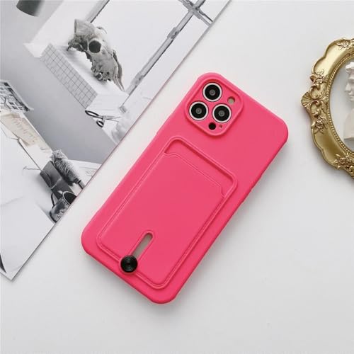 UJNHGQ Kartenhalter-Hülle für iPhone 14 15 11 Pro Max für iPhone 13 12 XR Xs 7 8 Plus Weiche stoßfeste Brieftaschenhülle aus Silikon, Rose, für iPhone 11 UJNHGQ Kartenhalter-Hülle für iPhone 14 15 11 Pro Max für iPhone 13 12 XR Xs 7 8 Plus Weiche stoßfeste Brieftaschenhülle aus Silikon, Rose, für iPhone 11 von UJNHGQ
