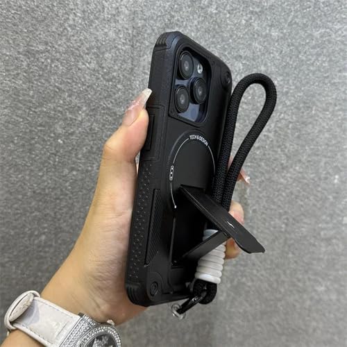 UJNHGQ Magnetische Hülle für iPhone 16 14 13 11 12 15 Pro Max Plus Kabelloses Ladearmband mit Halterung Harte Anti-Fall-Abdeckung,Schwarz,Für iPhone 16 UJNHGQ Magnetische Hülle für iPhone 16 14 13 11 12 15 Pro Max Plus Kabelloses Ladearmband mit Halterung Harte Anti-Fall-Abdeckung,Schwarz,Für iPhone 16 von UJNHGQ