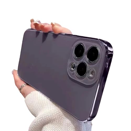 UJNHGQ Modische, schlanke, Matte Hülle für iPhone 11 12 13 14 15 16 Pro Max iPhone 15 Pro 16ProMax Glaslinsenschutzbeschichtung Stoßstangenabdeckung, Dunkelviolett, Für iPhone15plus UJNHGQ Modische, schlanke, Matte Hülle für iPhone 11 12 13 14 15 16 Pro Max iPhone 15 Pro 16ProMax Glaslinsenschutzbeschichtung Stoßstangenabdeckung, Dunkelviolett, Für iPhone15plus von UJNHGQ