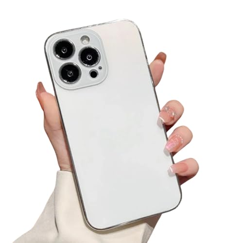 UJNHGQ Modische, schlanke, Matte Hülle für iPhone 11 12 13 14 15 16 Pro Max iPhone 15 Pro 16ProMax Glaslinsenschutzbeschichtung Stoßstangenabdeckung, Weiß, Für iPhone15 UJNHGQ Modische, schlanke, Matte Hülle für iPhone 11 12 13 14 15 16 Pro Max iPhone 15 Pro 16ProMax Glaslinsenschutzbeschichtung Stoßstangenabdeckung, Weiß, Für iPhone15 von UJNHGQ